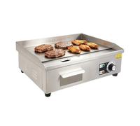 KKVUIIFF Barbecue électrique commercial, plaque de cuisson électrique | Plaque de cuisson électrique professionnelle 3000 W - Plage de température 50-300 °C - En acier inoxydable - 55 x 43 x 24 cm