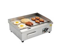 KKVUIIFF Barbecue électrique commercial, plaque de cuisson électrique | Plaque de cuisson électrique professionnelle 3000 W - Plage de température 50-300 °C - En acier inoxydable - 55 x 43 x 24 cm