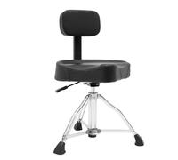 KKVUIIFF Tabouret de batterie avec dossier, siège de chaise de tambour rembourré, hauteur réglable de 45 à 60 cm, pivotant à 360 °, pour batteur