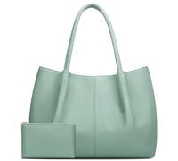KKXIU Sac fourre-tout pour femme, sac à bandoulière en cuir végétalien, grande capacité, sac de voyage, vert clair, Large