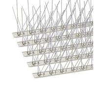 KKY Lot de 20 piquets anti-oiseaux avec base en acier inoxydable pour clôture anti-oiseaux en métal, peut être utilisé pour arrêter les pigeons et autres petits oiseaux, couvrant 6,6 m (sans punaises)