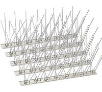 KKY Lot de 60 piquets pour oiseaux avec base en acier inoxydable, pour empêcher les pigeons et autres petits oiseaux, couvrant 20 m (sans punaises)