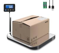 KKZ Balance d'expédition robuste de 200 kg pour colis, grande balance postale pour affranchissement, industriel, petite entreprise, buanderie, entrepôt, acier inoxydable