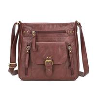 KL928 Sac à Bandoulière Pour Femme, Petit Sac à Main, Souple PU Cuir Sac à Main Madame Fille Avec Réglables Bandoulière, Rouge