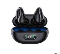 KLACK Écouteurs Bluetooth sans fil avec conduction osseuse, noir