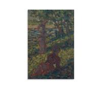 KLAGCBDF Georges Pierre Seurat Peinture à l'huile Femme dans un parc pointillée Décoration d'intérieur Poster Art mural à suspendre Peinture décorative Affiches 40 x 60 cm