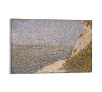 KLAGCBDF Georges Seurat Croquis préparatoire pour la peinture à l'huile pointillée Art Poster Peinture sur toile Décoration murale Décoration d'intérieur moderne 50 x 75 cm