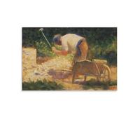 KLAGCBDF Impression sur toile représentant Georges Seurat le briseur de pierre - Impression sur toile - Art mural moderne - 60 x 90 cm