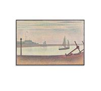 KLAGCBDF Seurat Georges Gamla D Lin River Stippling Peinture à l'huile Impression sur toile Poster d'œuvres d'art esthétique 40 x 60 cm