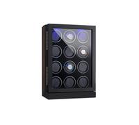 KLARSTEIN Klagenfurt - Remontoir, Tourne-Montre, Boîtier à Montres, Capacité : 12 Montres automatiques, 12 réceptacles, Gauche-Droite, Max. 2200 Tours par Jour, châssis en Bois, Noir