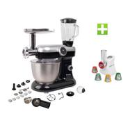 KLAISER Le Pack Robot Pétrin Pâtisser Multifonctions Kitchen MIX KM284MEX Professional avec Machine à pâtes et Kit Tranchoir / Râpe