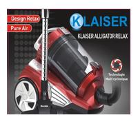 KLAISER- Puissance 1400W-Alligator Relax Aspirateur Sans Sac Multi Cyclone Ultra Confort Silence-Efficacit nergtique A-Sol dur A