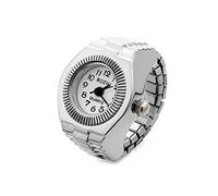 Klaisy Anneaux de montre punk tendance Hip Hop Creativité Vintage Multicolore Montre à quartz élastique pour femme fille Bijoux de fête pour femmes hommes