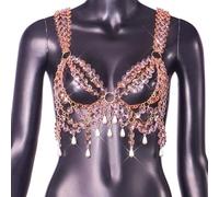 Klaisy Bijou de corps tendance en acrylique avec pendentif en forme de cercles en acrylique pour les personnes à la mode, collier géométrique fait à la main