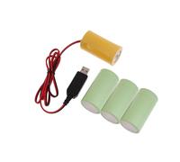 Klaisy Câble adaptateur de batterie USB 5 V2 A pour remplacer 4 piles LR20 D de 1,5 V pour lampes torches/thermomètres numériques Convertisseur d'alimentation USB Ligne d'élimination de batterie