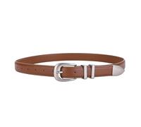 Klaisy Ceinture occidentale rétro en cuir véritable avec boucle en métal antique, plusieurs couleurs, taille réglable pour les tenues de festival de musique, cadeau pour femme, ceinture cadeau pour la