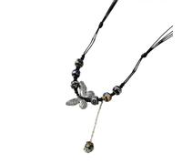 Klaisy Collier élégant avec pendentif papillon fabriqué à la main en céramique mettant en valeur le pendentif papillon fait à la main exprime l'individualité et le goût
