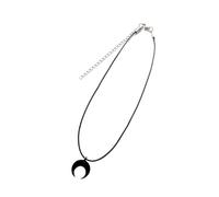 Klaisy Collier unique en forme de lune noire pour la femme moderne qui aime les accessoires distinctifs et de mode, bijoux gothiques décontractés