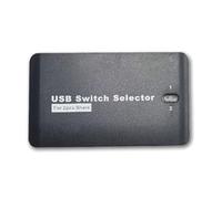 Klaisy Commutateur KVM USB 2 ordinateurs partageant les mêmes périphériques USB 2 entrées 4 sorties pour un transfert de données stable