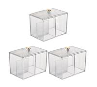 Klaisy Distributeur compact Qtip - Organisateurs de maquillage - Grilles de rangement pour outils cosmétiques, salle de bain, outils de maquillage compacts