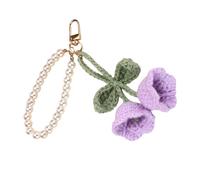 Klaisy Elegant Flower Yarn Keychain Fashion Phone Decorations Fashion Charme Texture du Fil pour Le Décoration Téléphone