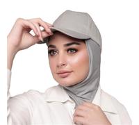 Klaisy Ensemble châle léger et écharpe pour femme offrant confort hijab turban réglable, gris, Taille unique