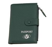 Klaisy Étui portefeuille pour passeports de voyage offrant une sécurité rapide à l'aéroport et un enregistrement facile à l'hôtel, Vert, Beauté de masse