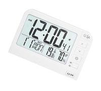Klaisy Horloge de bureau électronique multifonctionnelle avec alarme rétroéclairée et écran LCD pour chambre à coucher ou bureau