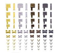 Klaisy Kit de réparation de fermetures éclair pour couture de vêtements, loisirs créatifs, fermeture éclair, goupille d'insertion et bouchon bas #3#5#8#10 Pince à installer pour fermetures éclair