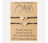 Klaisy Lot de 2/3/4 bracelets en cire pour meilleure amie, sœur, cœur assorti pour femme, fille, adolescente, couple, bracelets assortis pour meilleurs couples aimant, Approx.16-30cm/6.29-11.81inch
