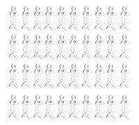 Klaisy Lot de 40 pendentifs uniques en forme d'os de poisson en alliage robuste pour bijoux faits à la main et accessoires en bronze antique