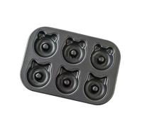 Klaisy Moule à gâteau robuste en acier carbone à 6 cavités avec revêtement anti-adhésif pour une répartition homogène de la chaleur et des desserts de fête avec façade antiadhésive solide