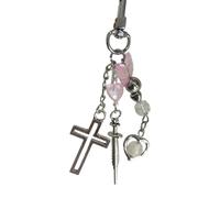 Klaisy Pendentif en forme de cœur à suspendre avec sangle de téléphone portable pour filles et femmes - Porte-clés - Accessoires uniques pour écouteurs