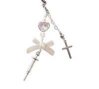 Klaisy Pendentif en forme de cœur à suspendre avec sangle de téléphone portable pour filles et femmes - Porte-clés - Accessoires uniques pour écouteurs