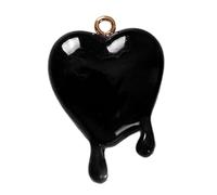 Klaisy Pendentifs en acrylique avec inscription « Love Drop Blood » pour la fabrication de bijoux du Nouvel An - Pour porte-clés - Breloque en forme de goutte de sang rouge