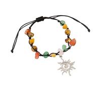 Klaisy Perles en forme d'étoile tissées à la main en forme d'étoile turquoise irrégulière, cordon réglable, bijoux pour elle, taille unique, Comme décrit