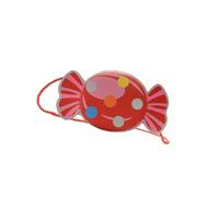 Klaisy Petit sac créatif en forme de bonbons pour filles, sac à main à la mode, sac à bandoulière pour les excursions d'une journée et les fêtes, sac cadeau pour petites filles, Rouge, One Size