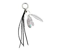 Klaisy Porte-clés à pompons à plumes avec fausse plume étincelante pour sacs, sacs à dos, bijoux, cadeau élégant, porte-clés en plumes pour femme