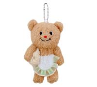 Klaisy Porte-clés en forme de tablier en peluche pour sac à dos, sac à main, décoration à suspendre