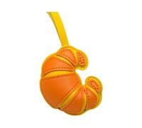 Klaisy Porte-clés esthétique avec breloque croissants pour femme, sac à main, sac à main, accessoires de sac à dos, cadeaux de Saint-Valentin, mandarine