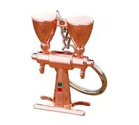 Klaisy Porte-clés porte-filtre symbolique de la culture du café - Accessoire de sac - Texture métallique - Convient pour offrir un porte-clés en métal, Moulin or rose, taille unique