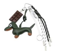 Klaisy Porte-clés tendance en forme de chien saucisse - Porte-clés créatif en polyuréthane pour décorations de dos - Porte-clés en polyuréthane - Charme de sac à bandoulière pour femme, -, CC