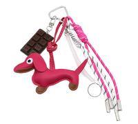 Klaisy Porte-clés tendance en forme de chien saucisse - Porte-clés créatif en polyuréthane pour décorations de dos - Porte-clés en polyuréthane - Charme de sac à bandoulière pour femme, z, AA