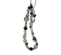 Klaisy Sangle de téléphone perlée multifonction pour téléphone portable, décoration tendance, cordon perlé pour smartphones, usage quotidien, voyage, cordon tendance en métal