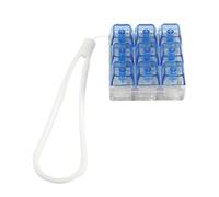 Klaisy Testeur de clavier mécanique transparent à 9 touches - Cordon en silicone - Jouet anti-stress pour bureau, maison, voyage