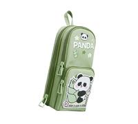 Klaisy Trousse à crayons de grande capacité avec support sur pied, sac de rangement pour pinceaux de maquillage, sac à crayons en tissu Oxford, b