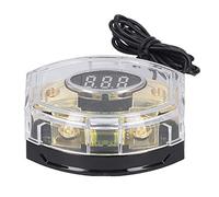 Klanata 1 sur 1 porte-fusible anl avec écran de tension numérique, bloc de fusible en ligne de calibre 4/6/8 avec fusible 100A pour l'audio de voiture et stéréo marine