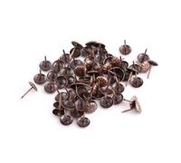 Klanata 100pcs Clous de Tapissier Vintage Meubles Clous Assortiment Kit Punaises de Tapissier Antiques Étiquettes en Métal Bronze Punaises Clous Décoratifs pour Canapé Porte de (Rouge 11 * 16 mm)