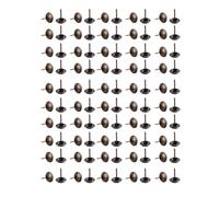 Klanata 100pcs Clous de Tapissier Vintage Meubles Clous Assortiment Kit Punaises de Tapissier Antiques Étiquettes en Métal Bronze Punaises Clous Décoratifs pour Canapé Porte de (13 * 17 mm)
