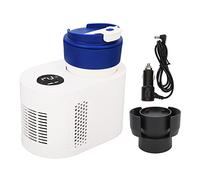 Klanata 2 en 1 Smart Car Cup Warmer Cooler & Mug Holder, Auto Beverage Chauffer Chiller pour Travelers Road Trippers Recreation, Holiday Seasonal Present (Blanc)